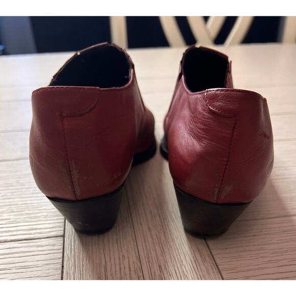 Durango ladies red leather western ankle cowgirl boots. Slip on. Sz 7.5 - Picture 7 of 8